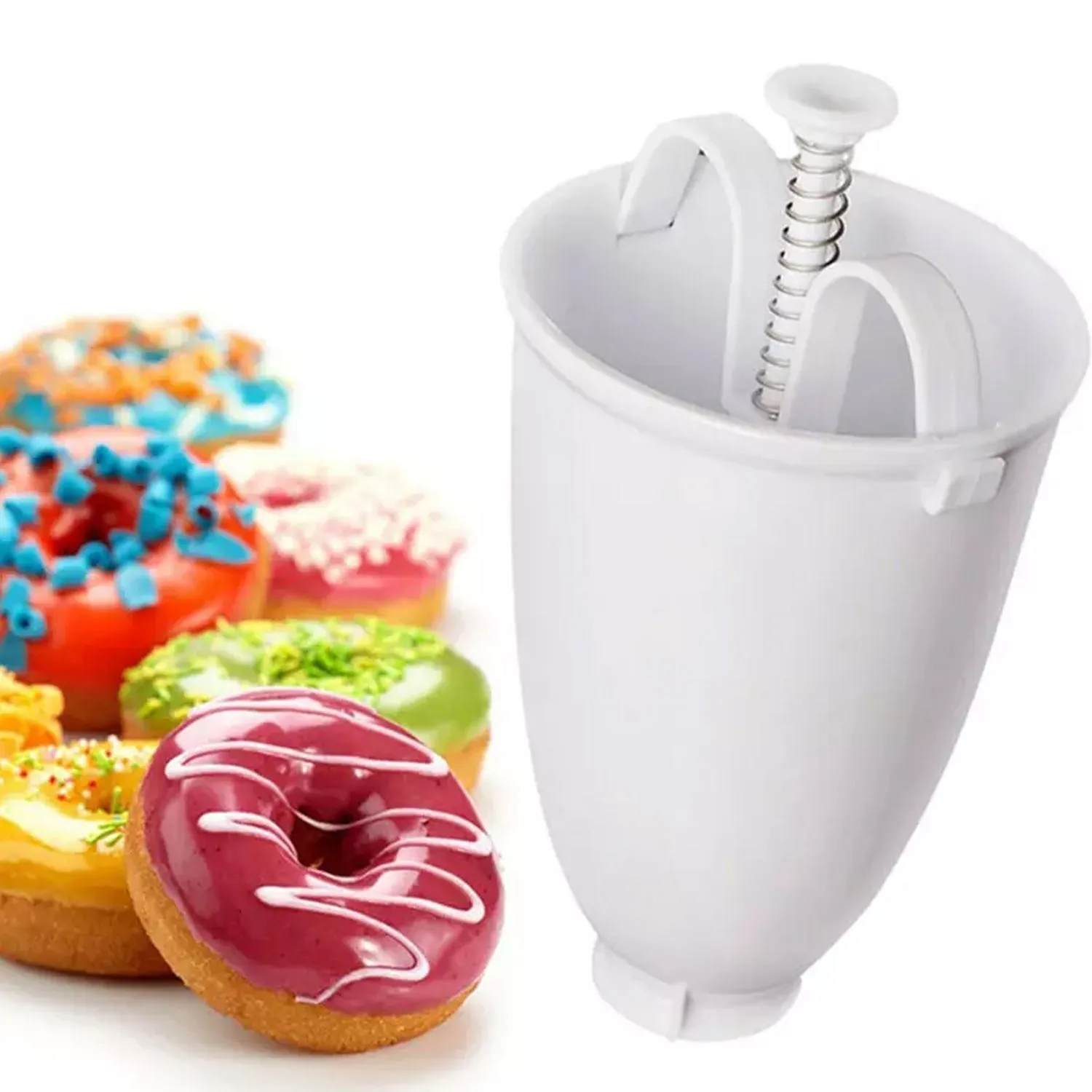 0690 MINI DONUT MAKER DISPENSER - PLASTIC VADA / MEDUWADA MAKER