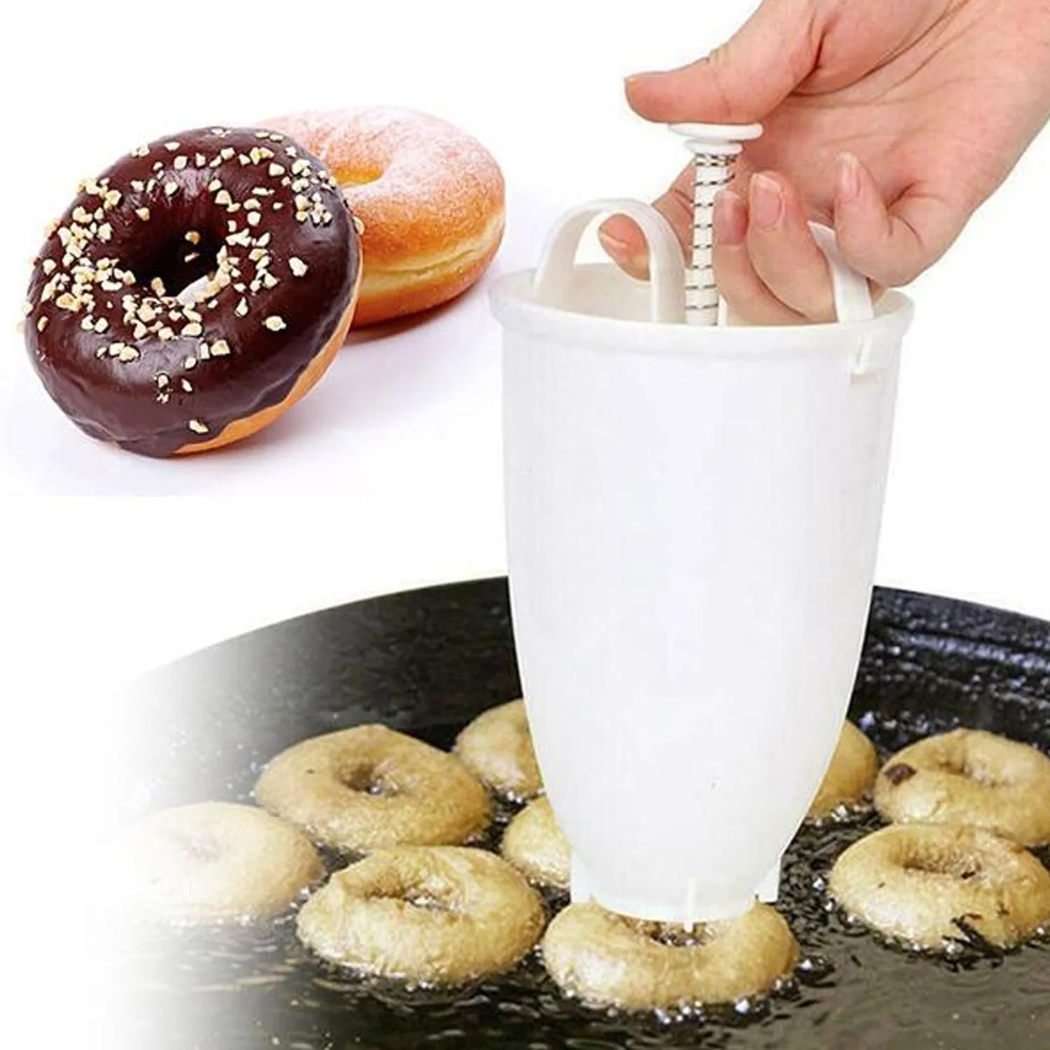 0690 MINI DONUT MAKER DISPENSER - PLASTIC VADA / MEDUWADA MAKER