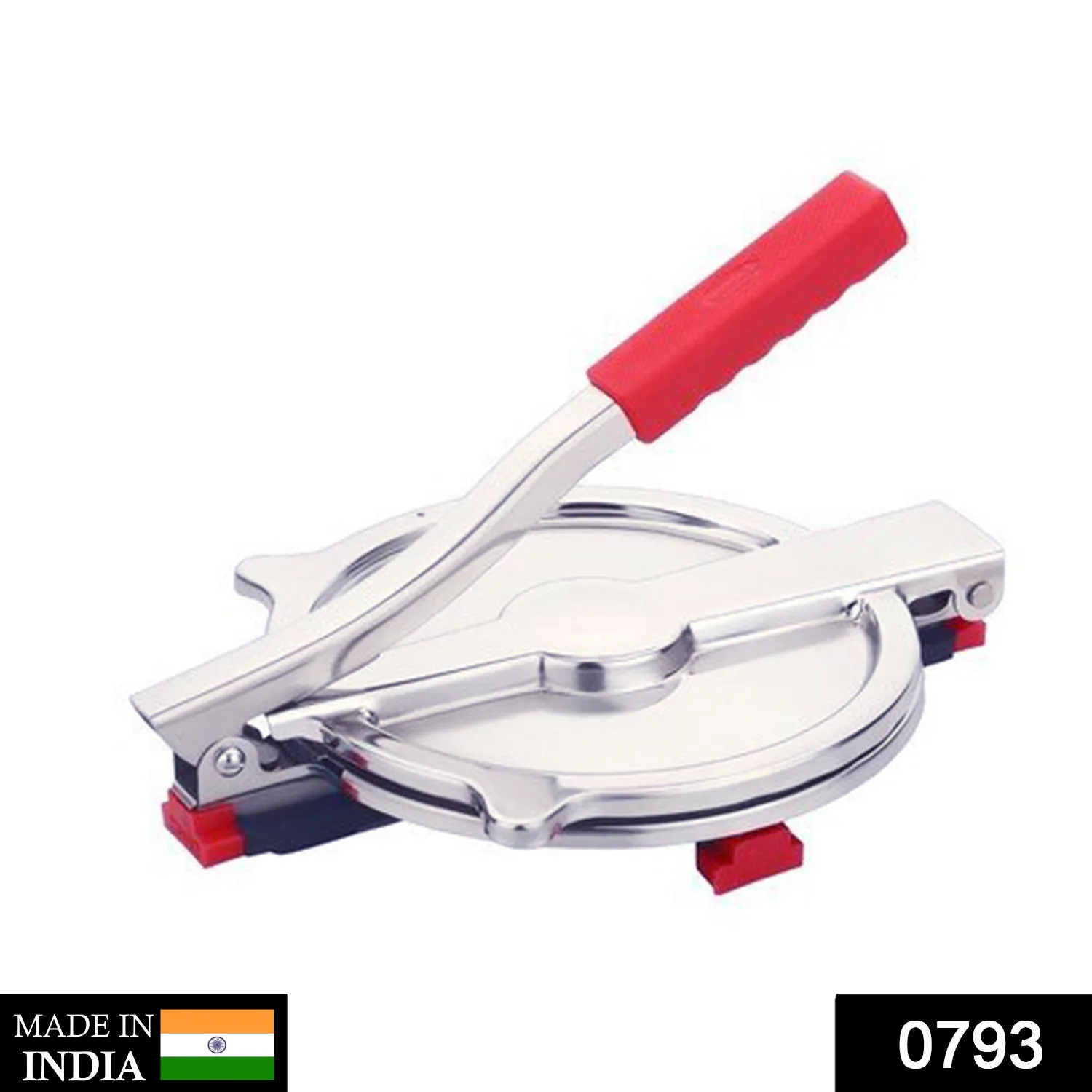 0793 Manual Stainless Steel Puri Press Machine / Maker with Handle (6 inch)