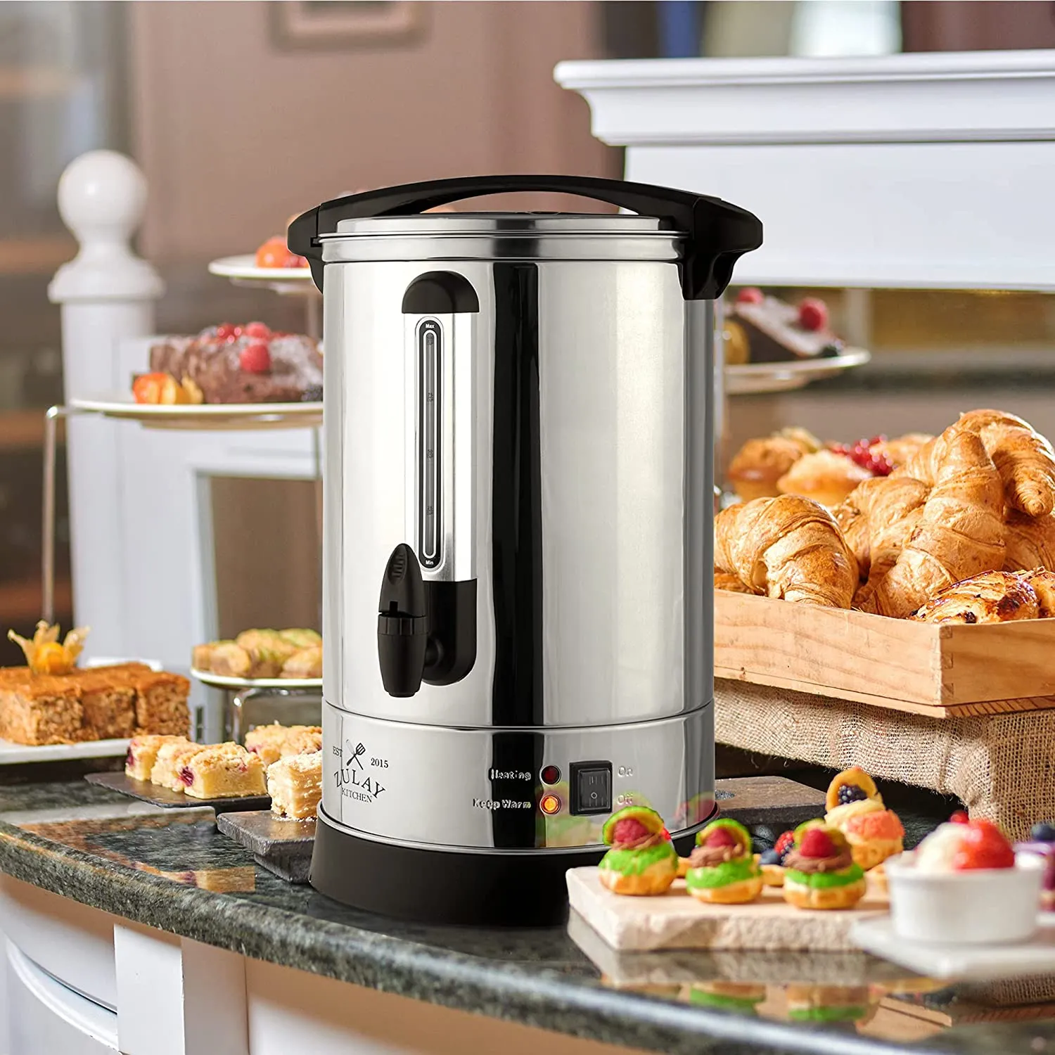 100 Cup Commercial Stainless Steel Large Coffee Dispenser For Quick Brewing