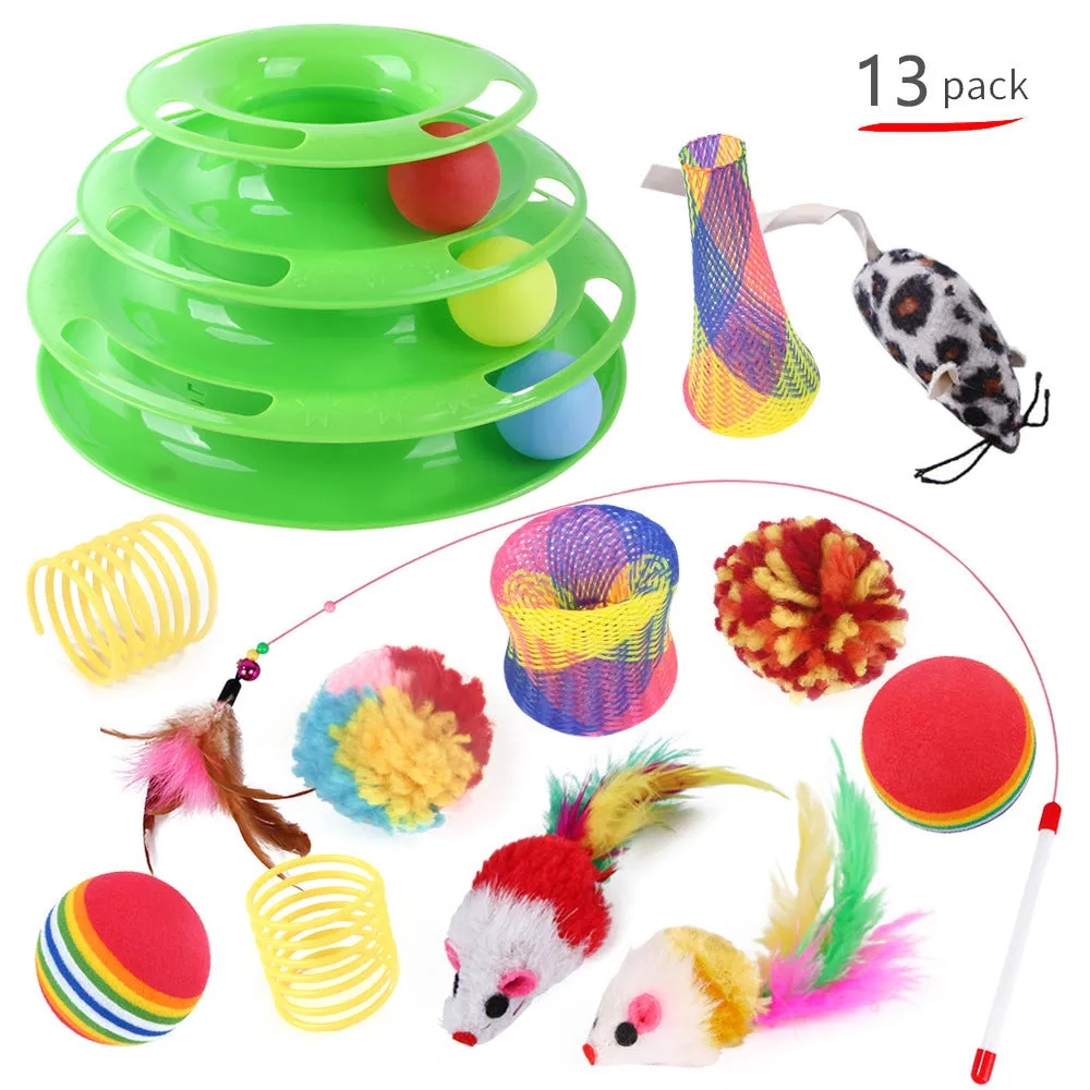 13 Pack Funny Cat Interactive Combination Toys