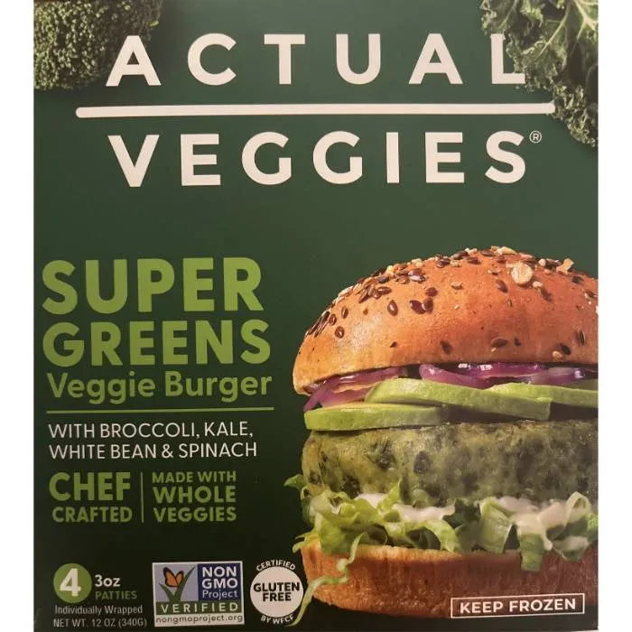 Actual Veggies - Veggie Burger, 12oz | Multiple Flavors