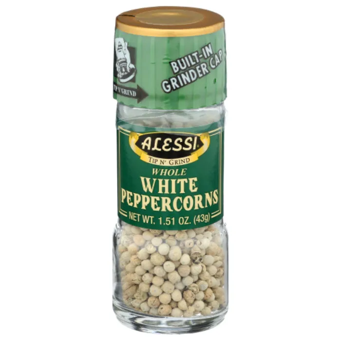 Alessi - White Peppercorn Whole Grinder, 1.51 Oz - Pack of 6