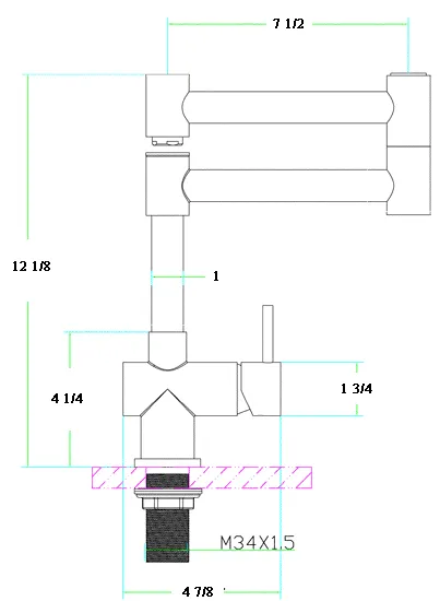 ALFI Solid Stainless Steel Retractable Single Hole Kitchen Faucet