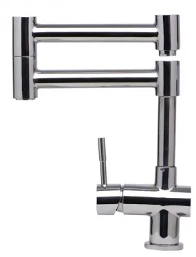 ALFI Solid Stainless Steel Retractable Single Hole Kitchen Faucet