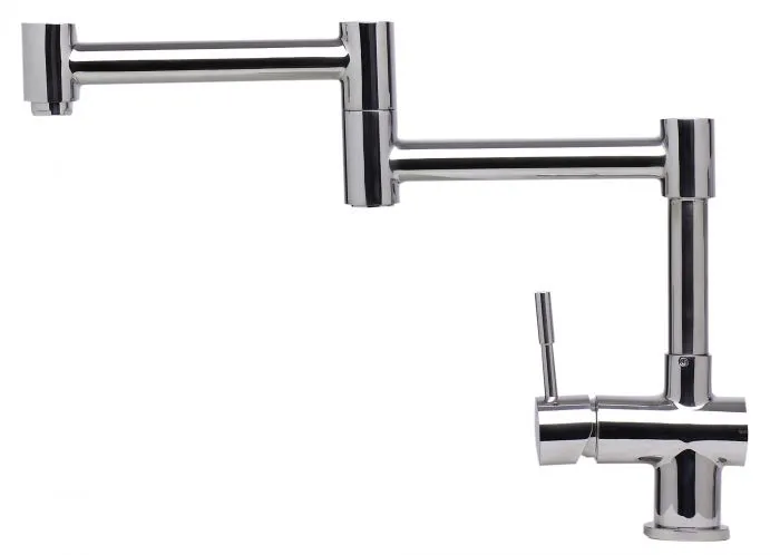 ALFI Solid Stainless Steel Retractable Single Hole Kitchen Faucet