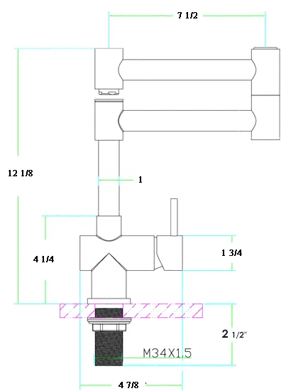 ALFI Solid Stainless Steel Retractable Single Hole Kitchen Faucet