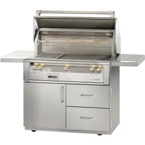 Alfresco ALXE 42" FS LP Grill On Deluxe Cart With Rotisserie