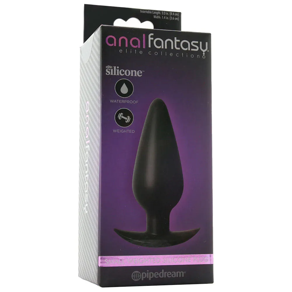 Anal Fantasy Small Weighted Silicone Plug in Black