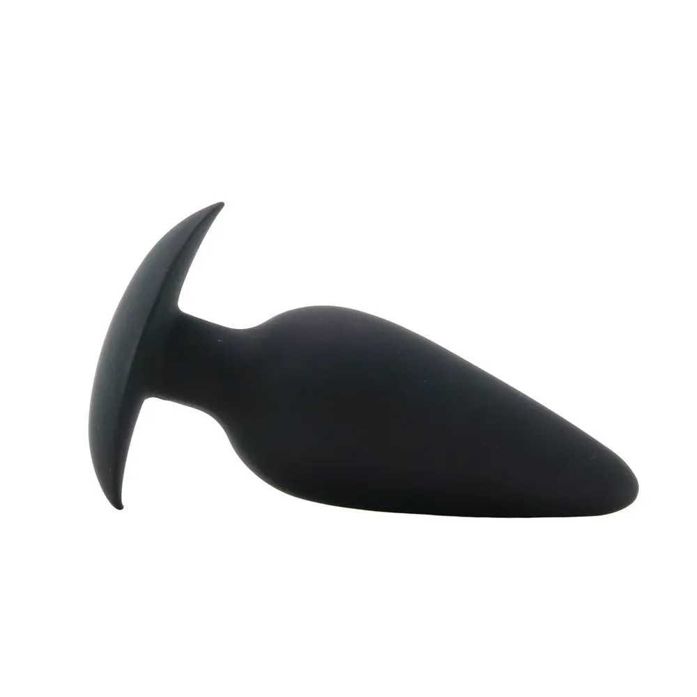 Anal Fantasy Small Weighted Silicone Plug in Black