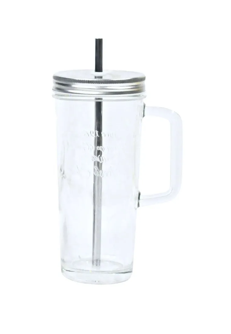 Asahi Personal Electric Blender 600ml With Free Mason Jar With Aluminum Caps & Straw