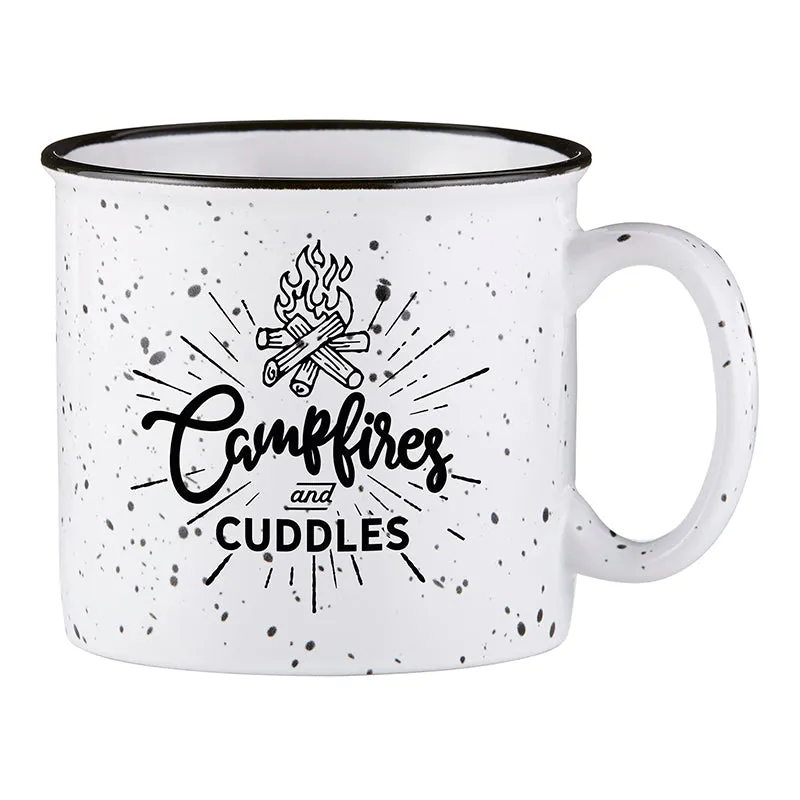 CAMPFIRE MUG - WHITE - CAMPFIRES & CUDDLES