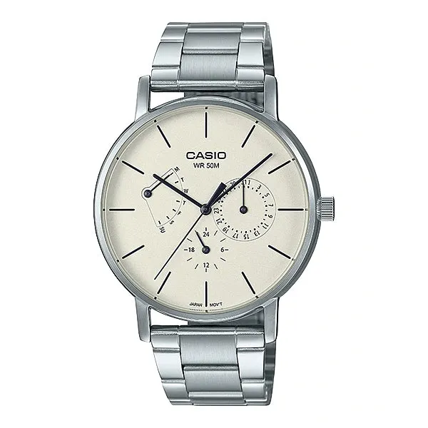 Casio Men's Analog Stainless Steel Band Watch MTPE320D-9E MTP-E320D-9E