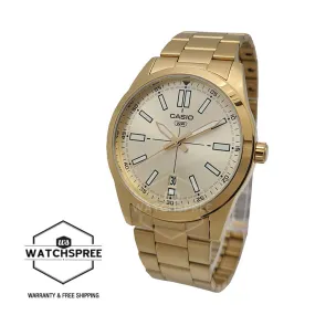 Casio Men's Standard Analog Gold Stainless Steel Band Watch MTPVD02G-9E MTP-VD02G-9E