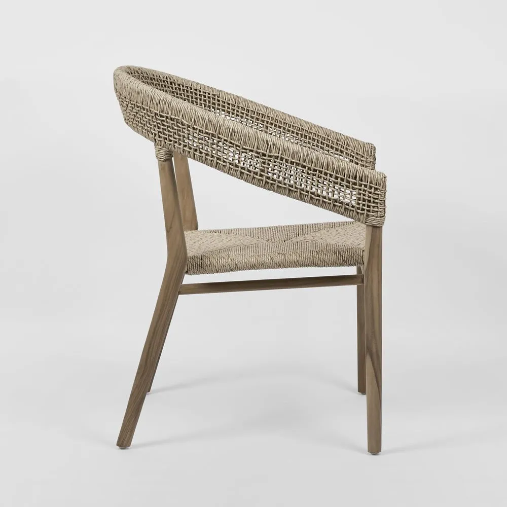 Cove Teak & Synthetic Dining Chair Natural -Outdoor