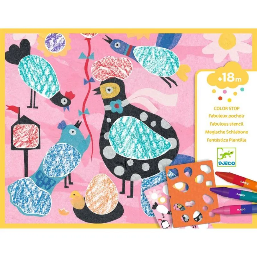 Djeco - Birdie & Co Colouring Set for Toddlers