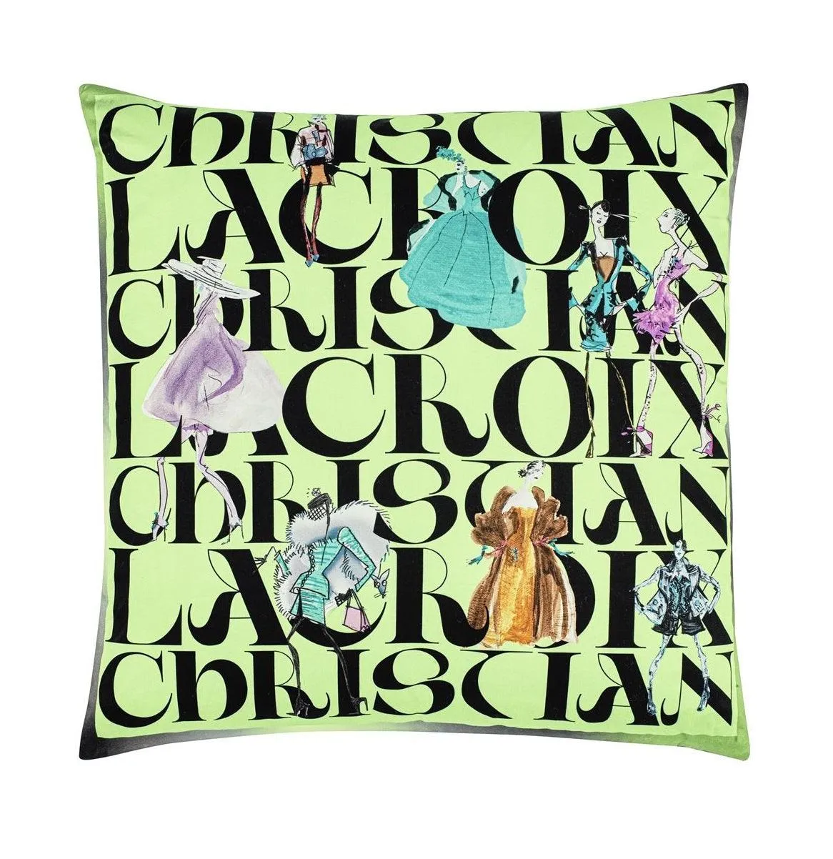 Double-sided pillow LACROIX PARADE JAIS cotton satin