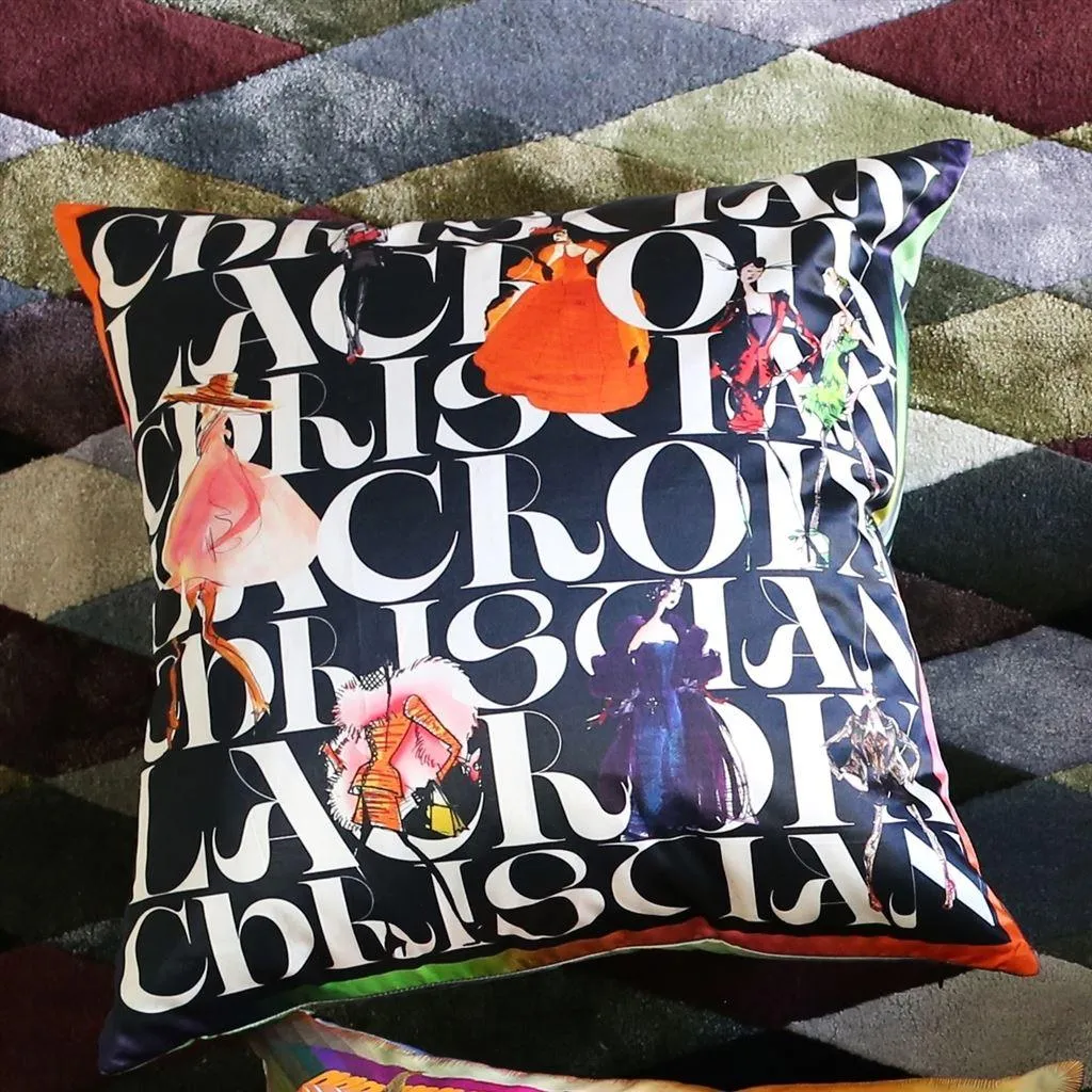 Double-sided pillow LACROIX PARADE JAIS cotton satin