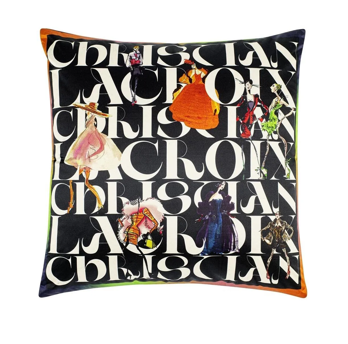 Double-sided pillow LACROIX PARADE JAIS cotton satin