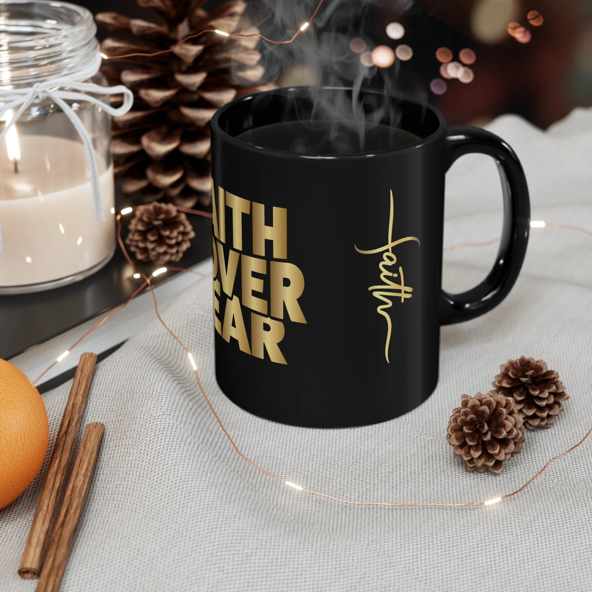 FAITH OVER FEAR MUG - Heaven Collection #2 - Mugscity - Free Shipping