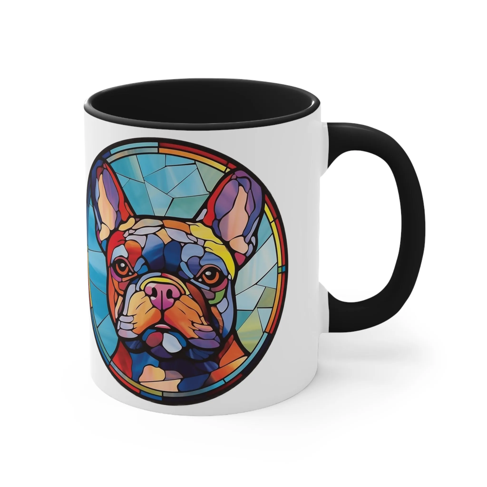 FRENCH BULLDOG MUG - Dog Breeds Mugs - Red, Pink, Blue, Navy and Black Accents - MUGSCITY - Free Shipping