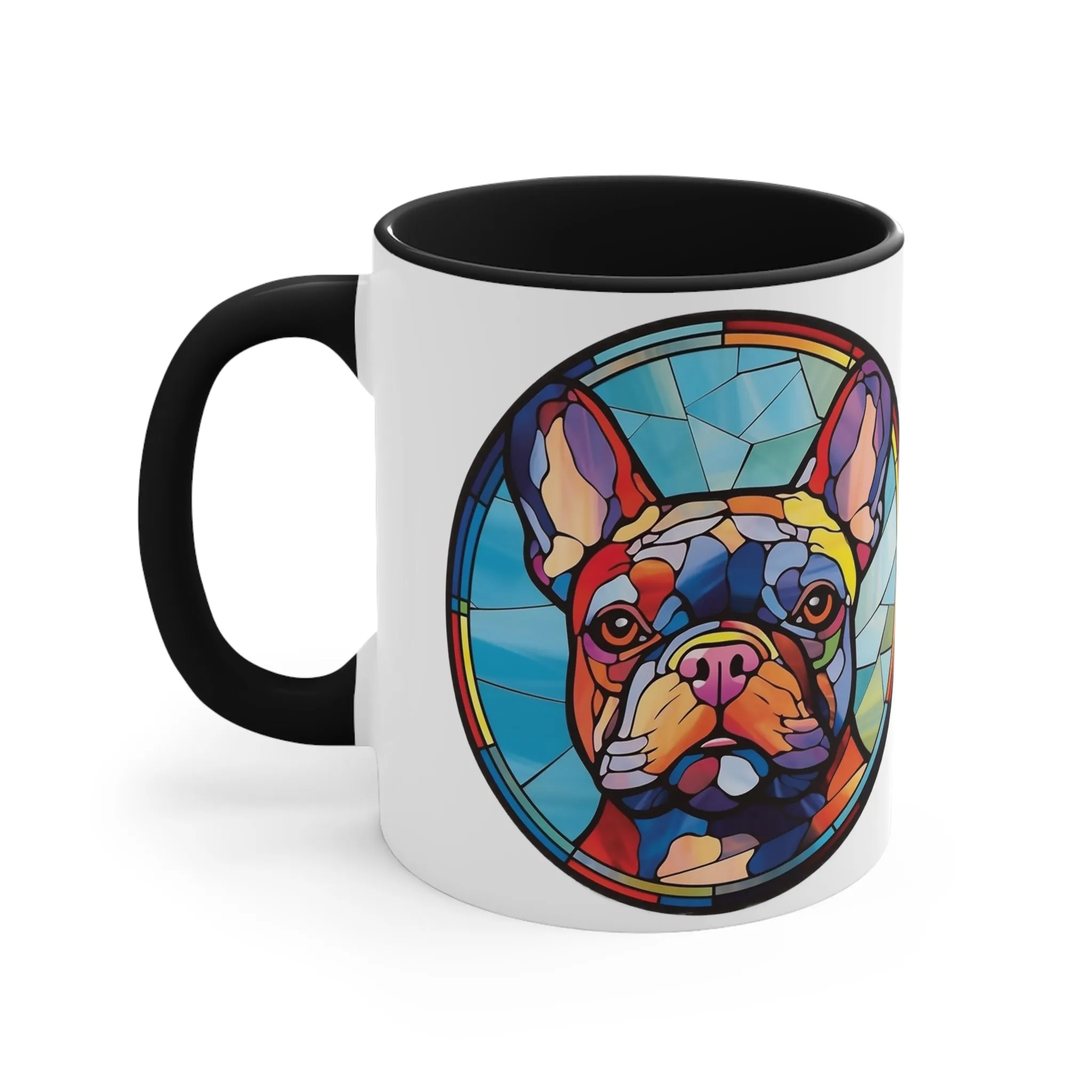 FRENCH BULLDOG MUG - Dog Breeds Mugs - Red, Pink, Blue, Navy and Black Accents - MUGSCITY - Free Shipping