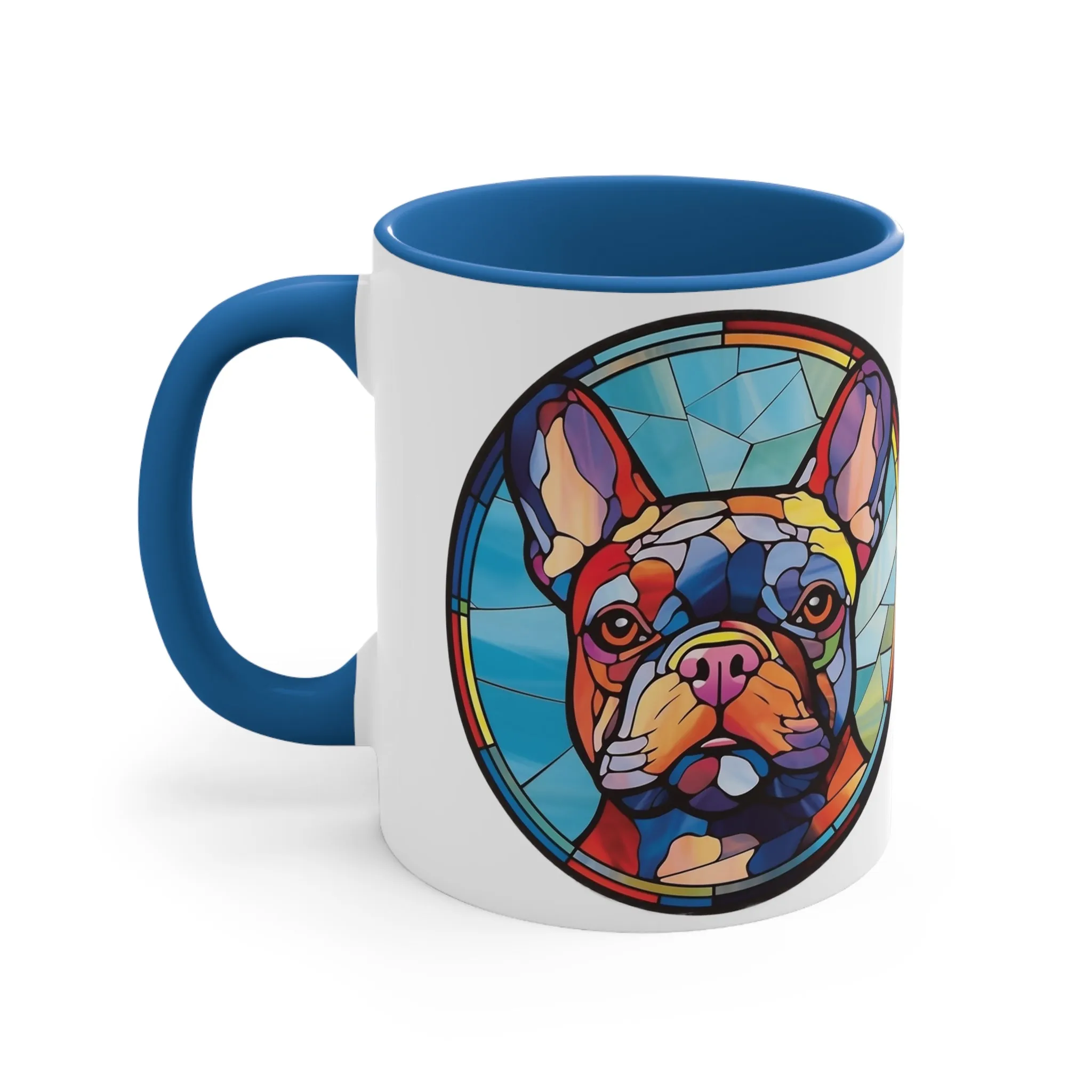 FRENCH BULLDOG MUG - Dog Breeds Mugs - Red, Pink, Blue, Navy and Black Accents - MUGSCITY - Free Shipping