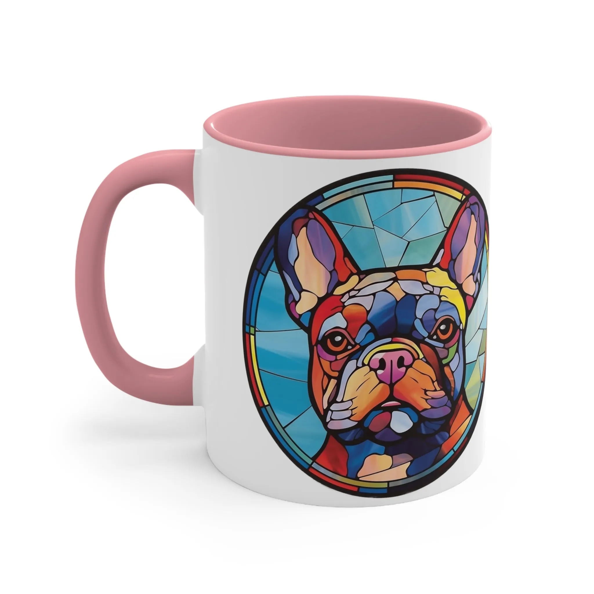 FRENCH BULLDOG MUG - Dog Breeds Mugs - Red, Pink, Blue, Navy and Black Accents - MUGSCITY - Free Shipping