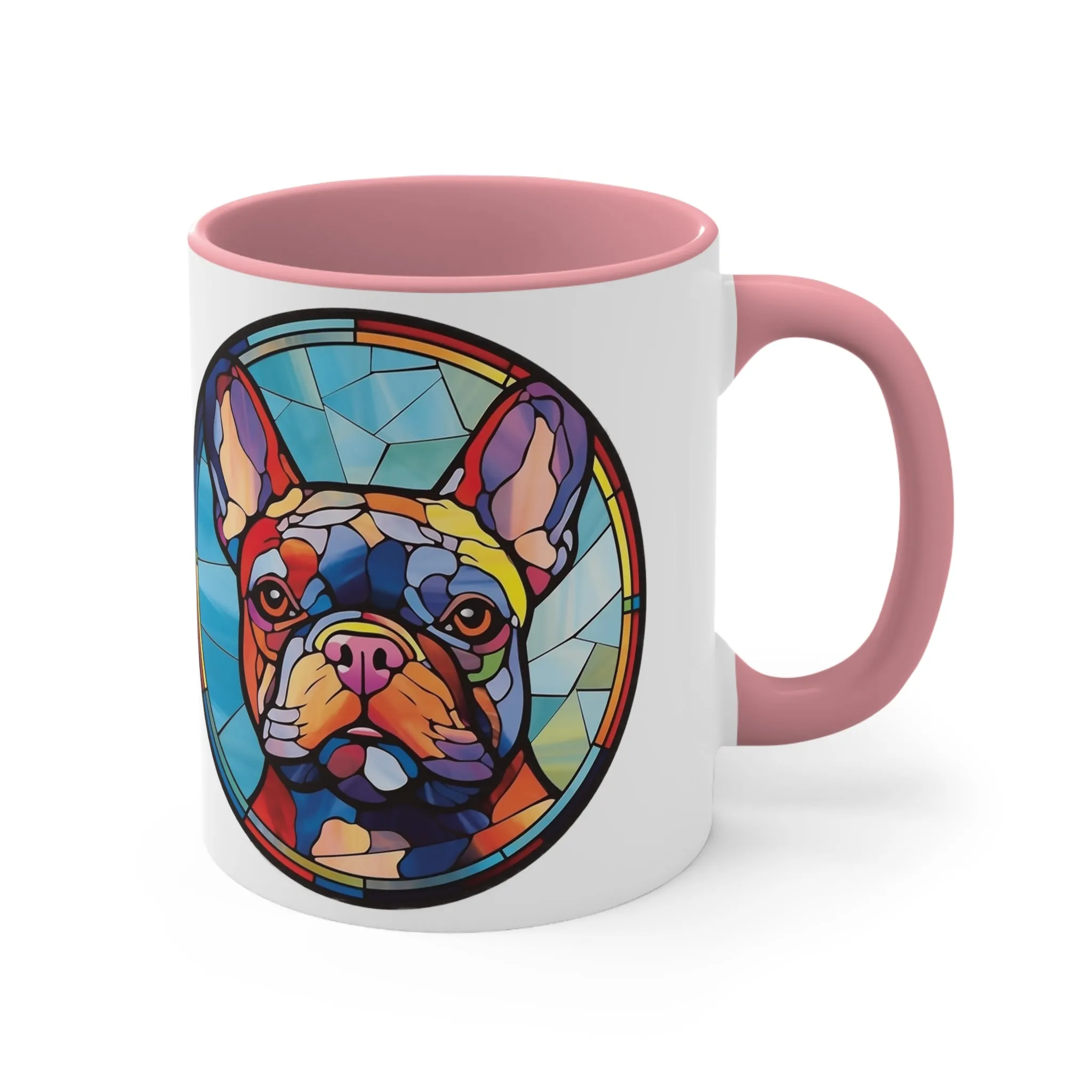 FRENCH BULLDOG MUG - Dog Breeds Mugs - Red, Pink, Blue, Navy and Black Accents - MUGSCITY - Free Shipping