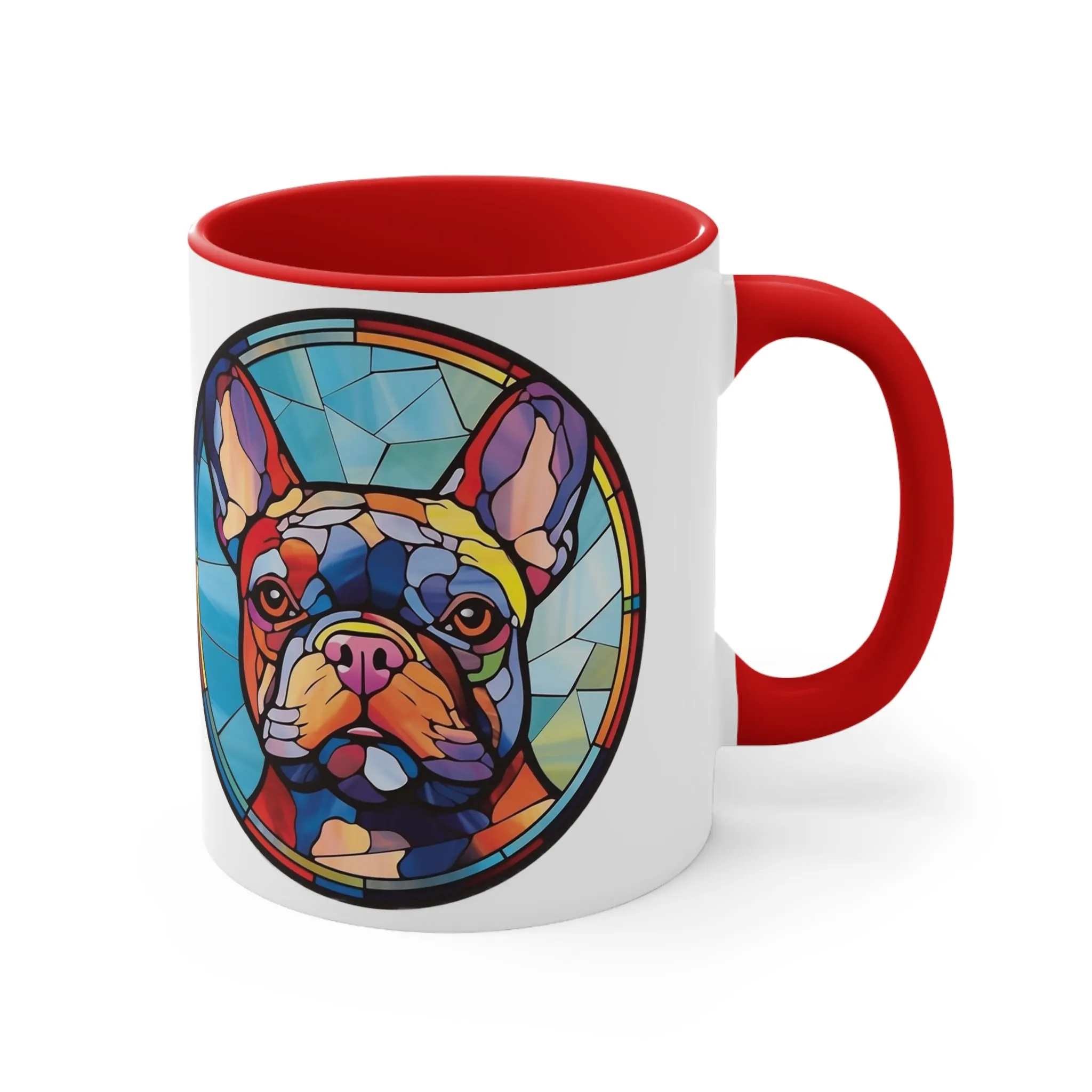 FRENCH BULLDOG MUG - Dog Breeds Mugs - Red, Pink, Blue, Navy and Black Accents - MUGSCITY - Free Shipping