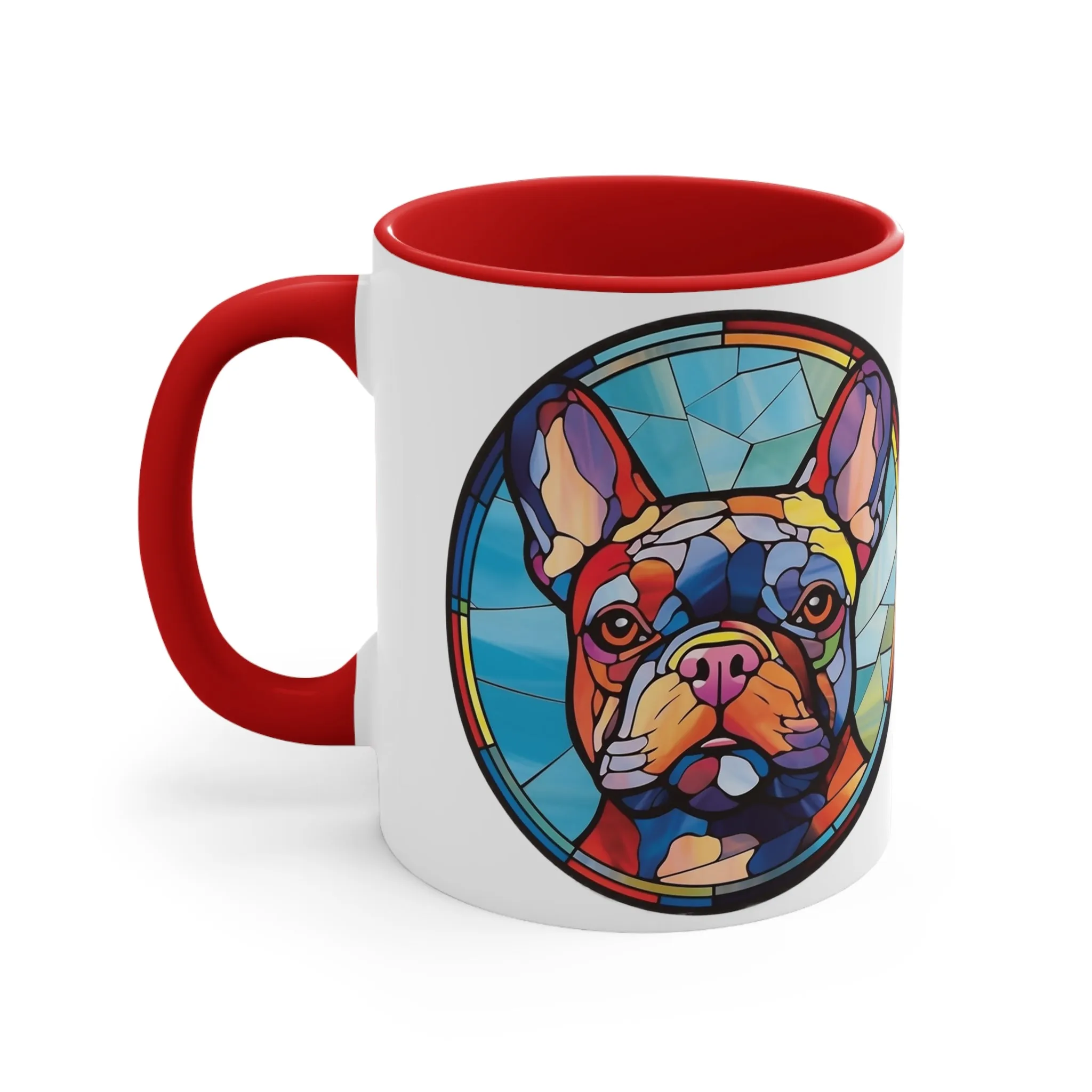 FRENCH BULLDOG MUG - Dog Breeds Mugs - Red, Pink, Blue, Navy and Black Accents - MUGSCITY - Free Shipping