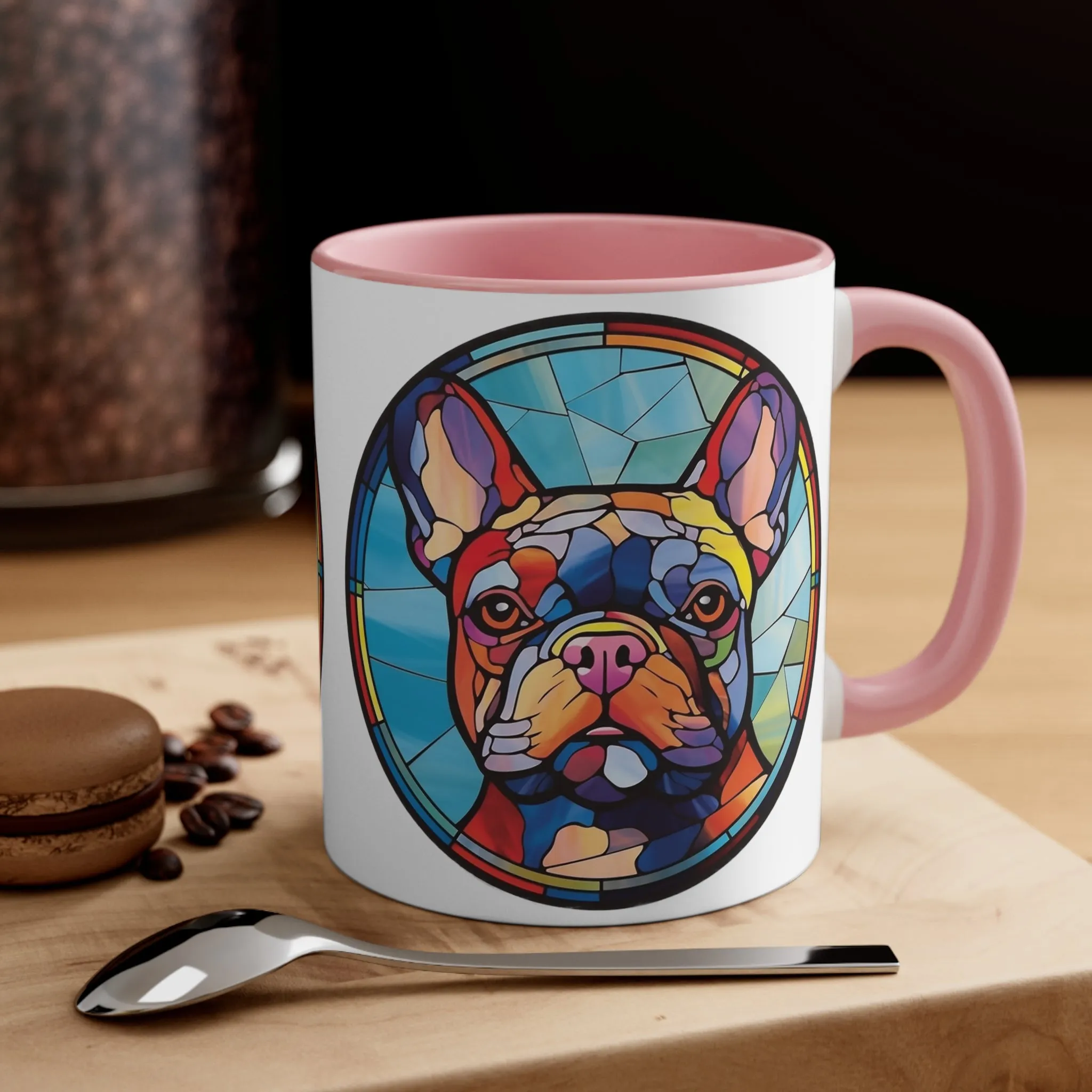 FRENCH BULLDOG MUG - Dog Breeds Mugs - Red, Pink, Blue, Navy and Black Accents - MUGSCITY - Free Shipping