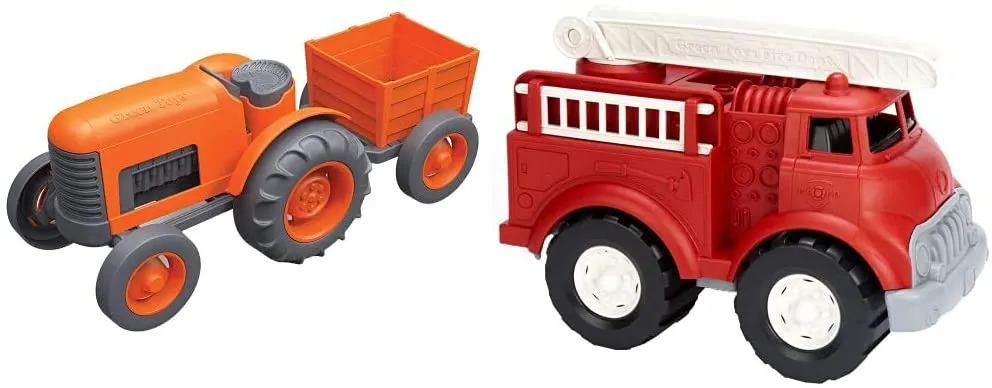 Green Toys Tractor Made from 100% Recycled Plastic, No BPA, phthalates, PVC, or External Coatings