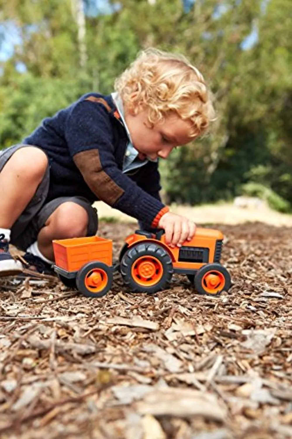 Green Toys Tractor Made from 100% Recycled Plastic, No BPA, phthalates, PVC, or External Coatings