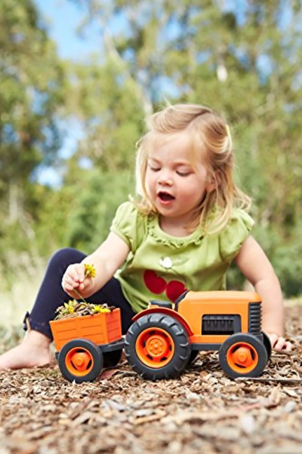 Green Toys Tractor Made from 100% Recycled Plastic, No BPA, phthalates, PVC, or External Coatings