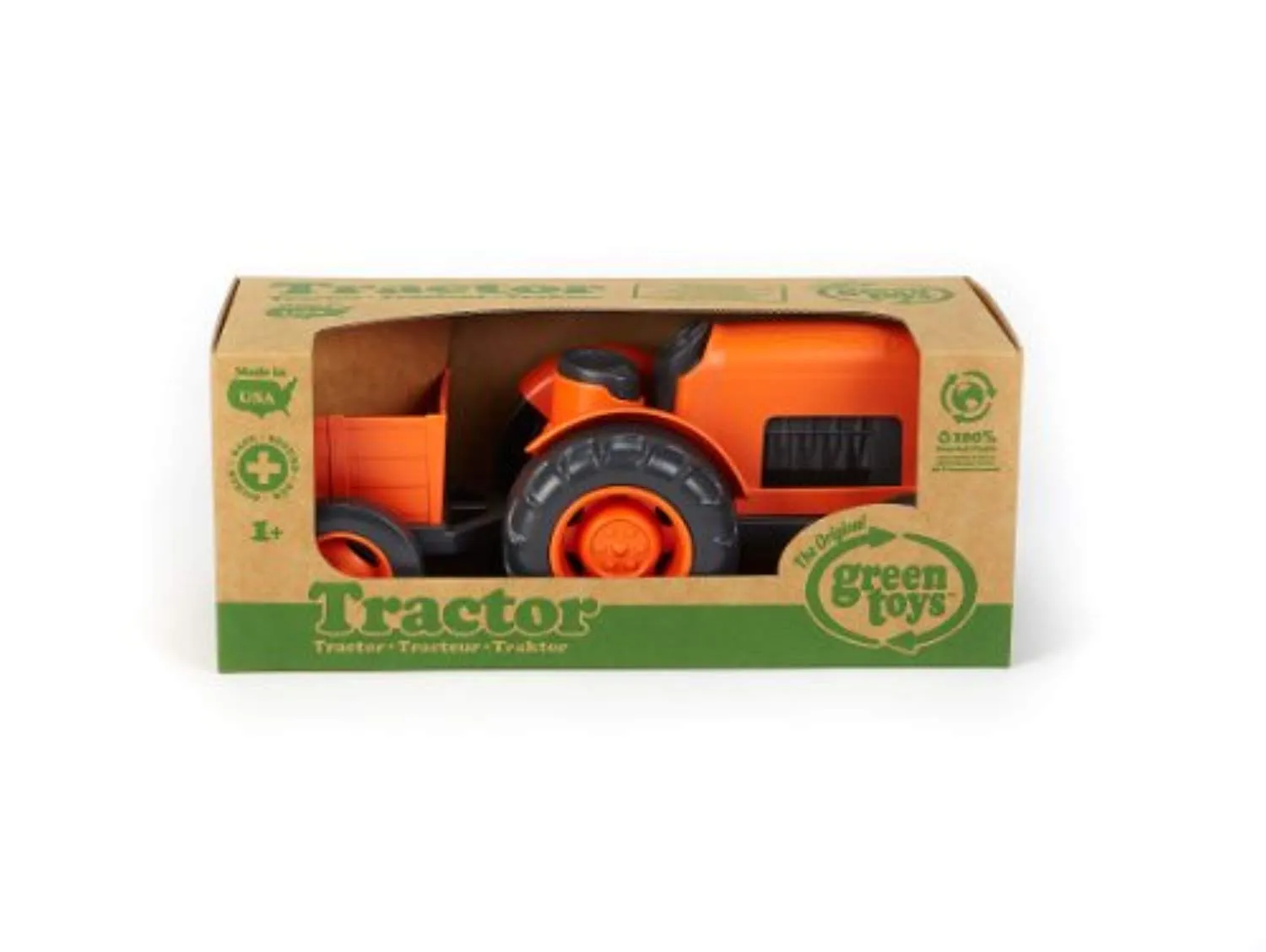 Green Toys Tractor Made from 100% Recycled Plastic, No BPA, phthalates, PVC, or External Coatings