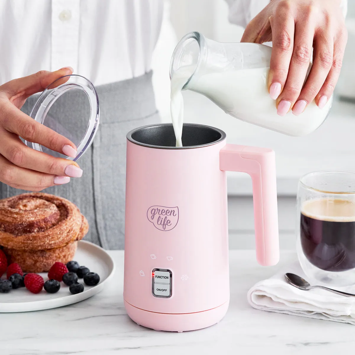 GreenLife Instant Milk Frother | Pink