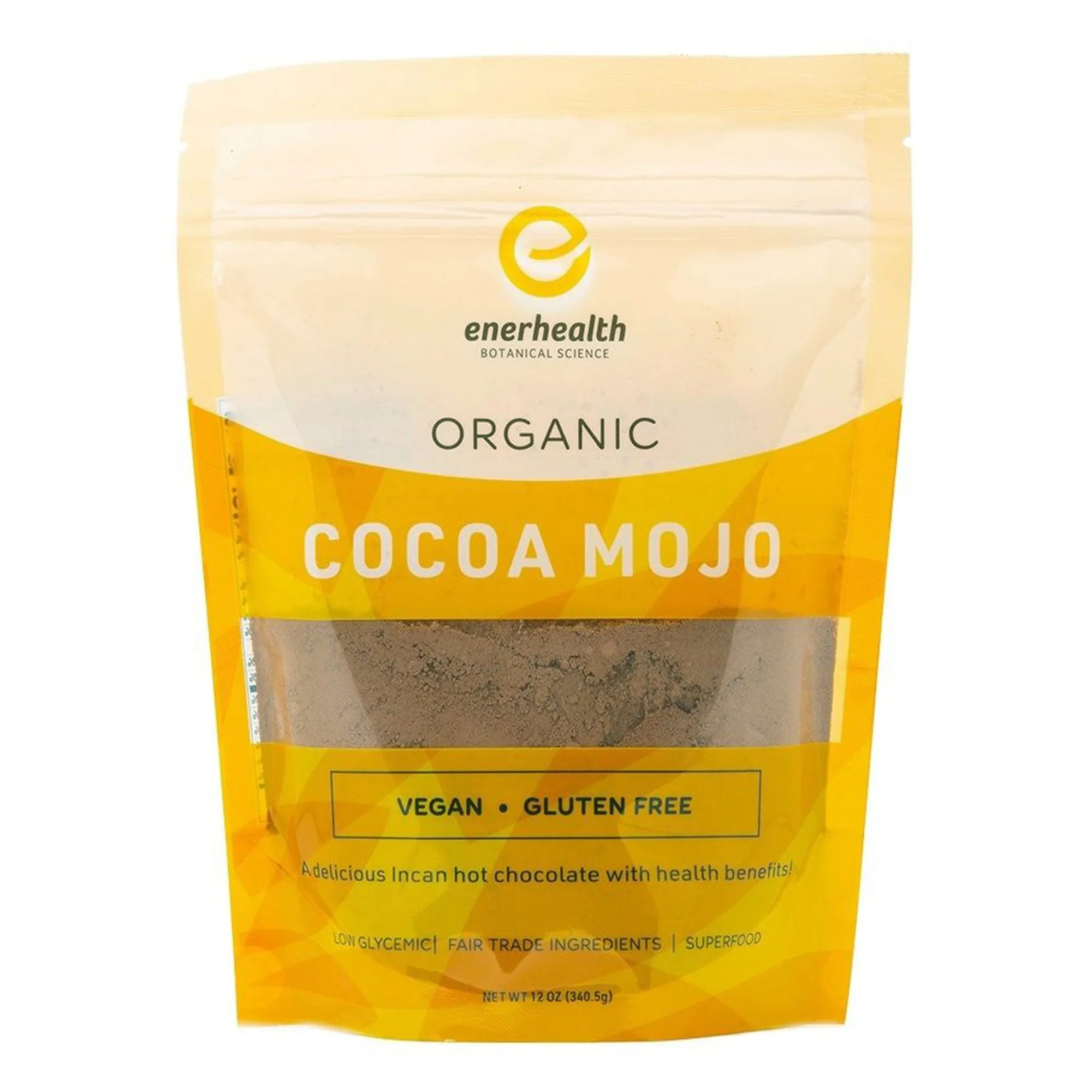 HOT COCOA FOR PEOPLE WITH MUSHROOMS Enerhealth Cocoa Mojo Organic Immune Support Cocoa for people only - 16 oz