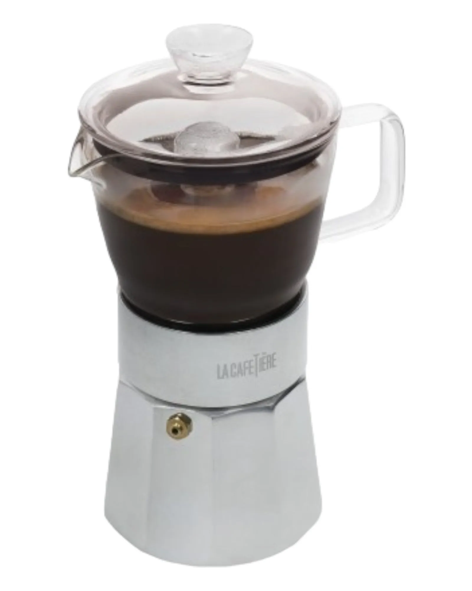 La Cafetière Verona Glass Stove Top Espresso Maker - Stainless Steel