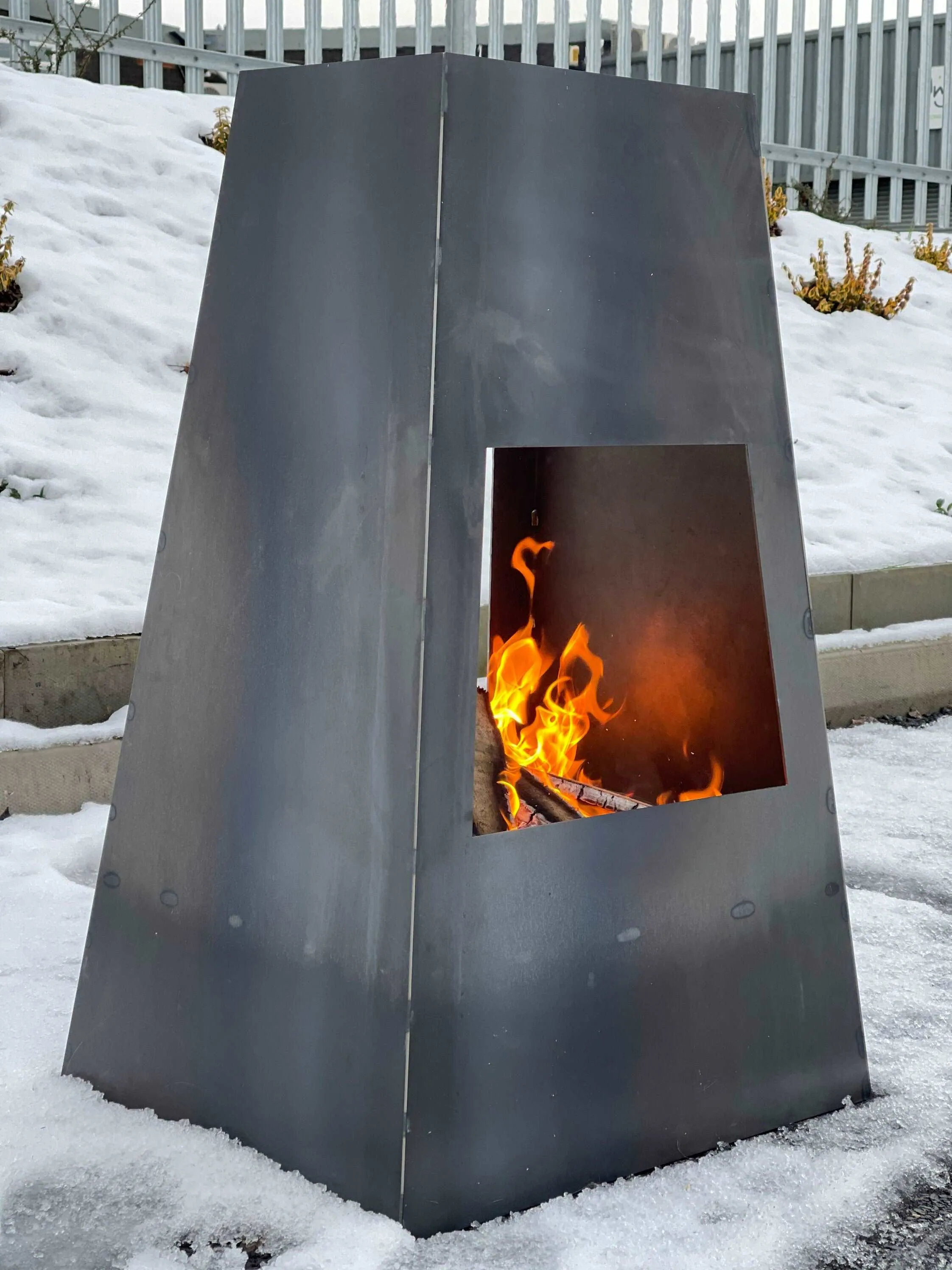 Large Metal Chimenea