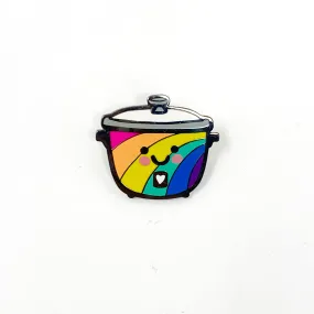 LBGTQIA Rainbow Rice Cooker Enamel Pin