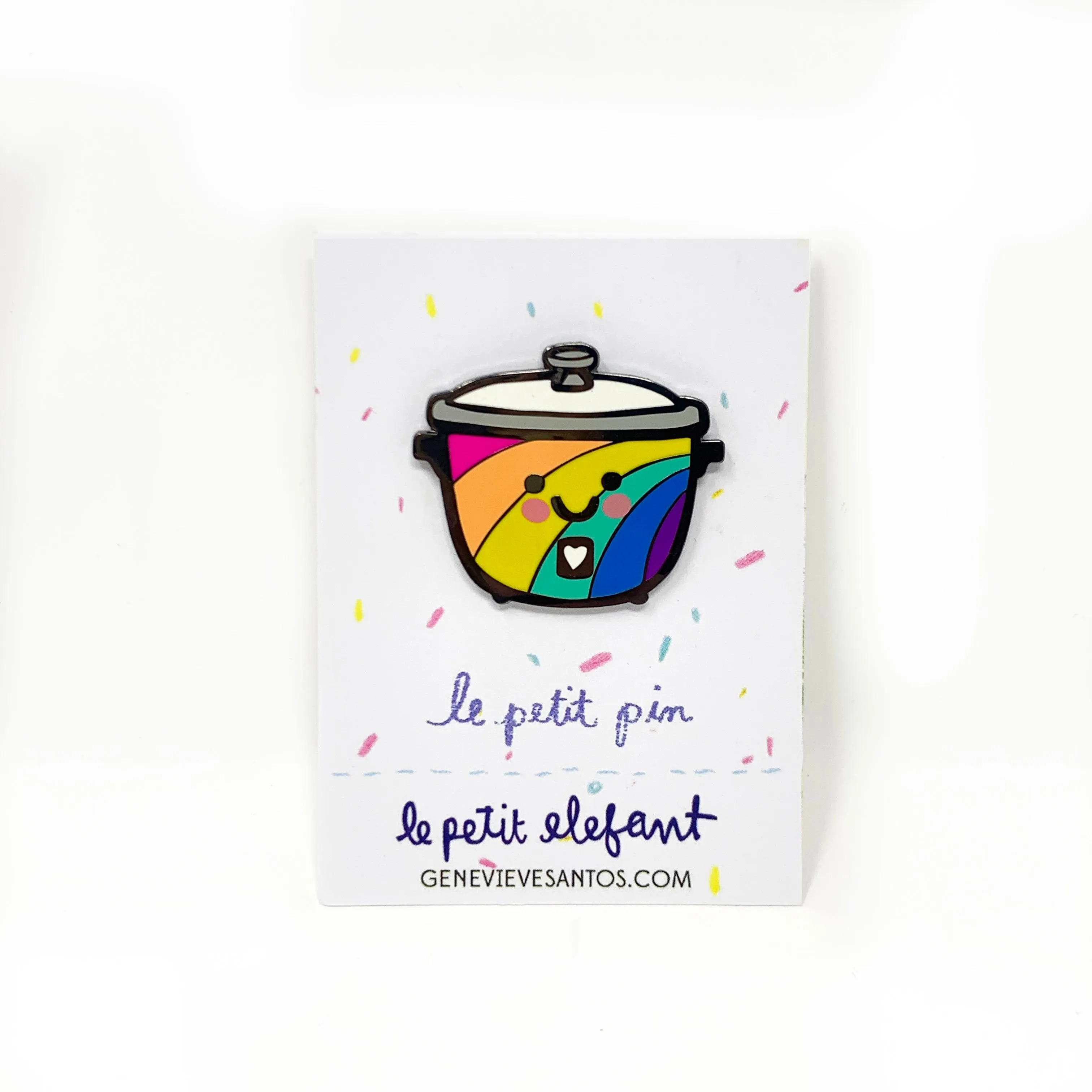 LBGTQIA Rainbow Rice Cooker Enamel Pin