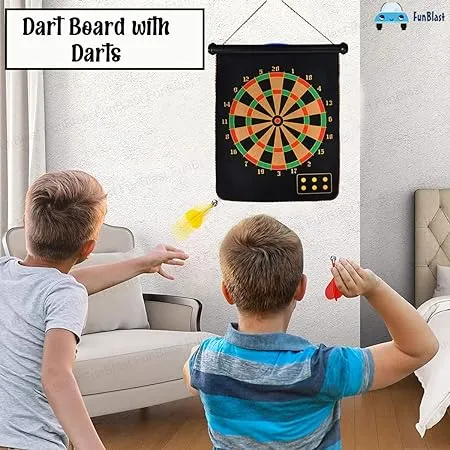 Magnetic Foldable Dart Board Double Sided 15 Inch