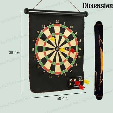 Magnetic Foldable Dart Board Double Sided 15 Inch