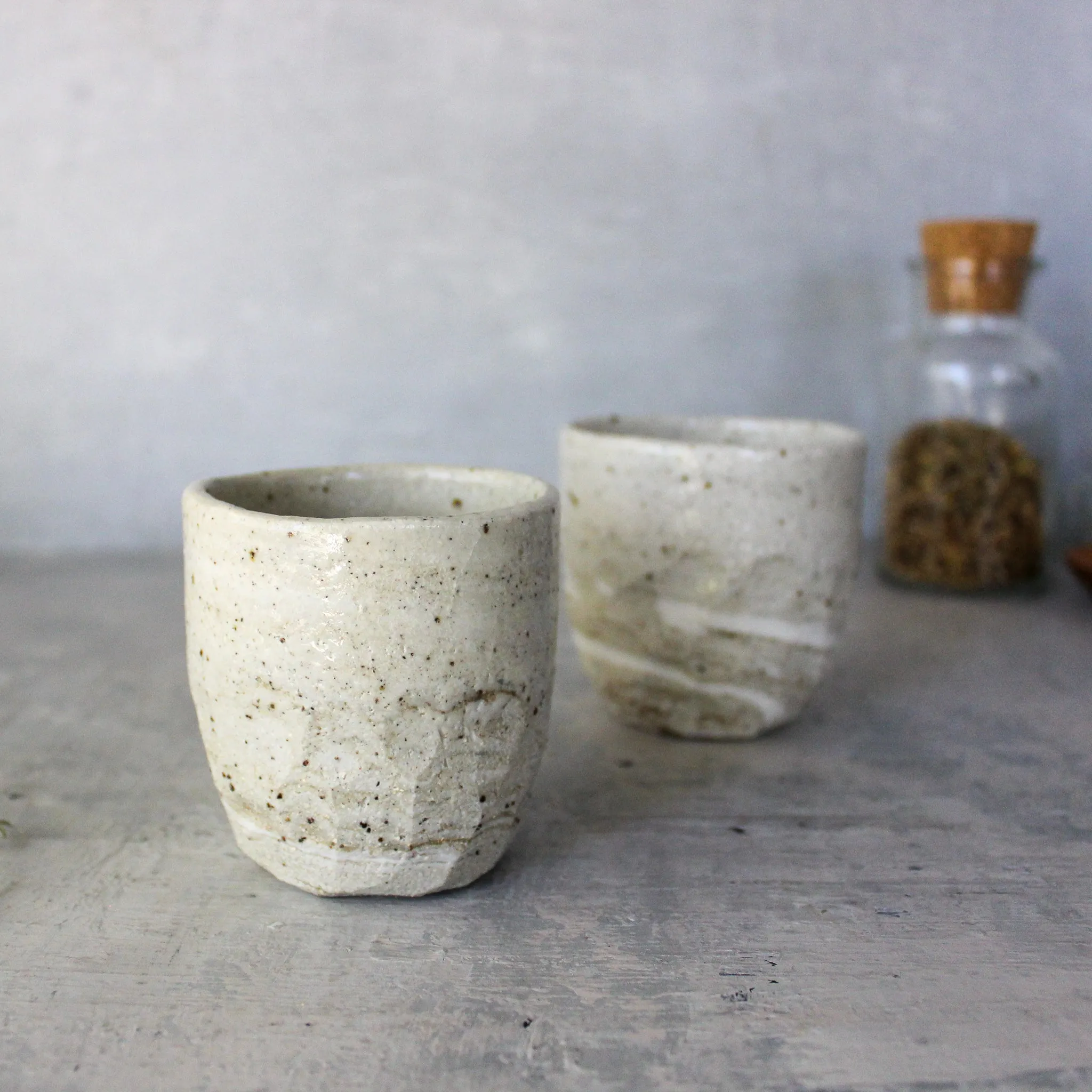 Marbled Ceramic Latte Cups