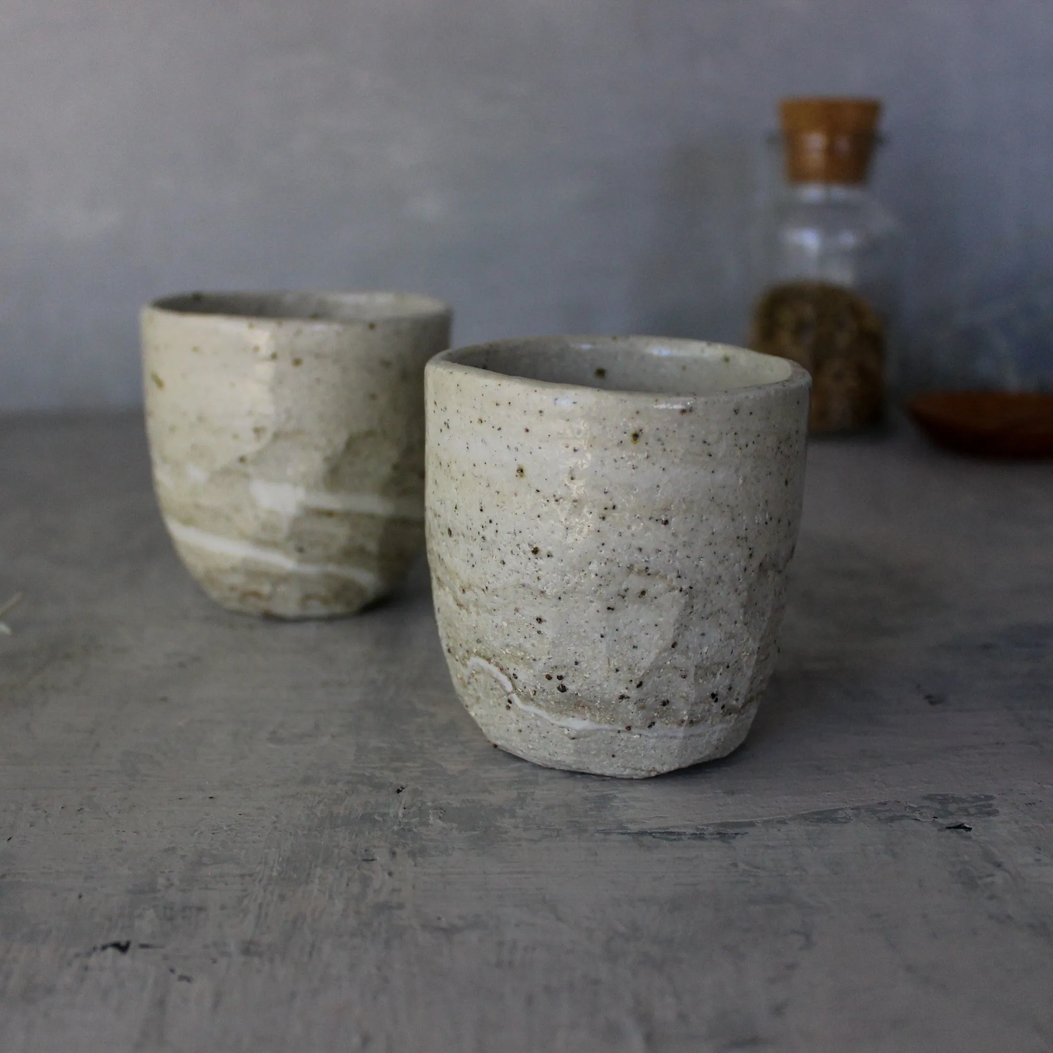 Marbled Ceramic Latte Cups