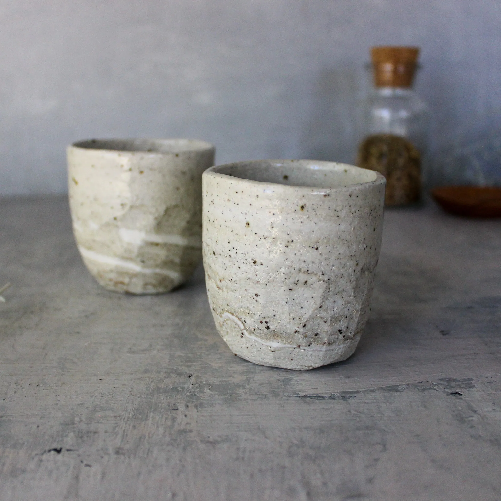 Marbled Ceramic Latte Cups