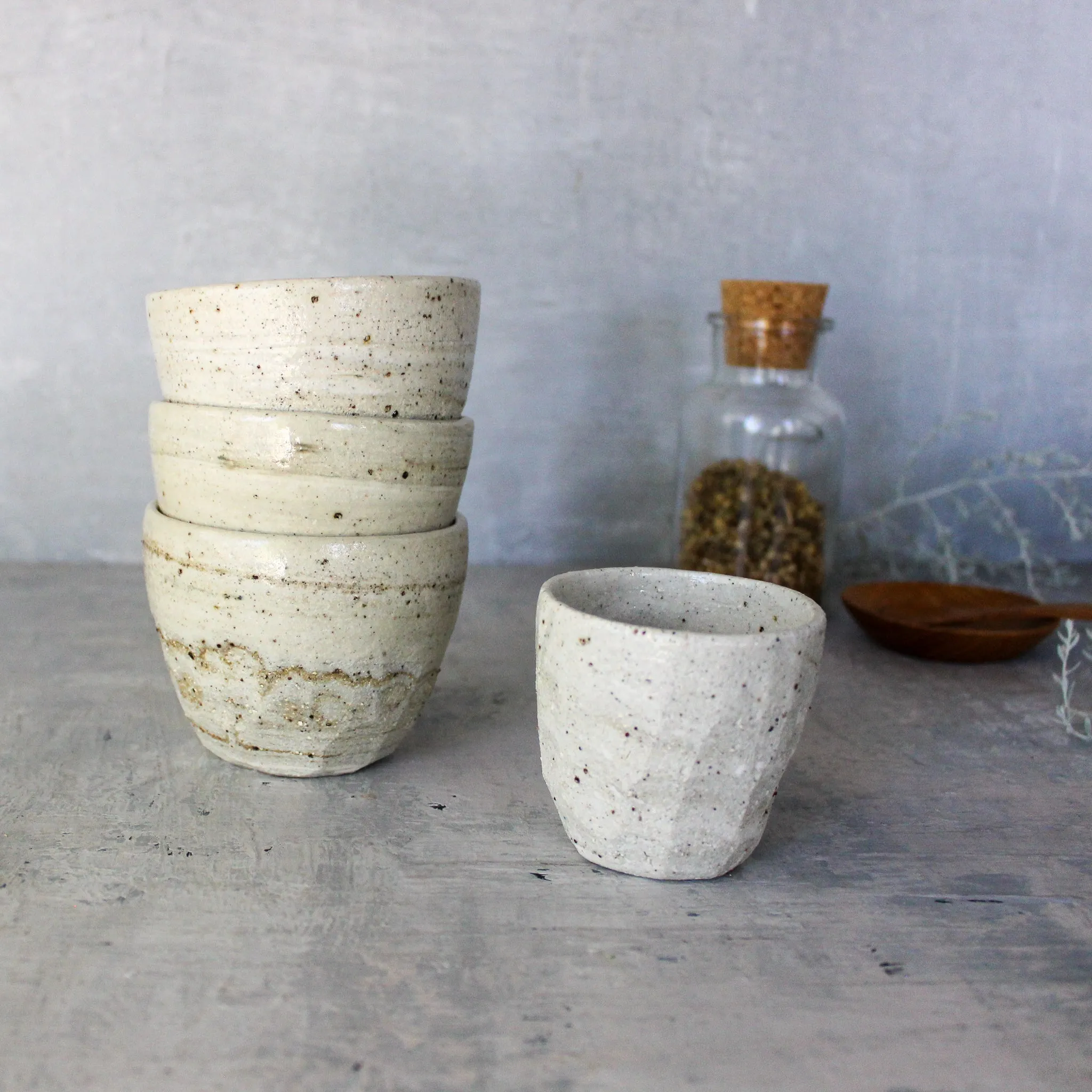 Marbled Ceramic Latte Cups