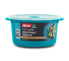 Microwave Steamer, Round, Teal, 1.5L