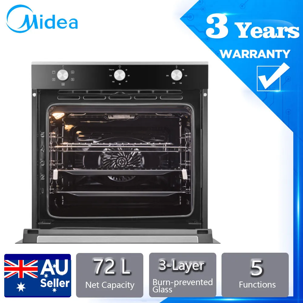 Midea 72L  Larger Cavity Built-in Oven 13 Function Stainless Steel Latest Innovation G3 Oven Series Multi-level Baking 7NM30T0 /7NM30M1